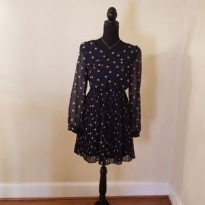 Navy Polka Dot Dress